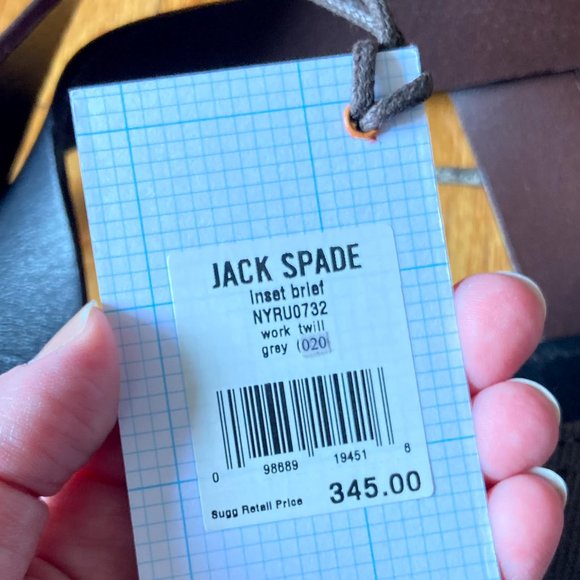 NWT Jack Spade Work Twill Briefcase Messenger Bag - Picture 3 of 8